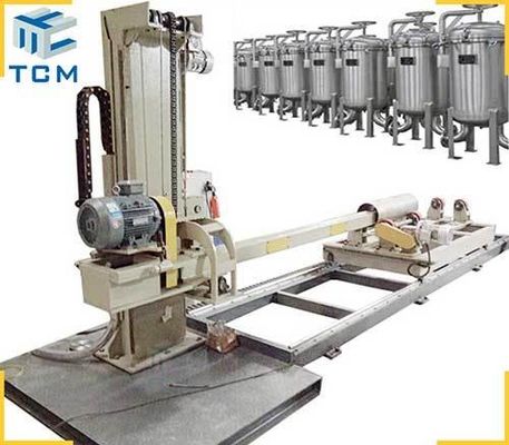 Máquina de pulido de la superficie del tanque de la carcasa del filtro 3500mm rectificador automático y pulido