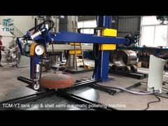2 en 1 máquina de pulido automático para el acero cilindro del tanque de tapa de la superficie de molienda de pulido